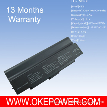 Laptop Battery For Sony Vaio Vgn-C90 Series6600mah/49wh